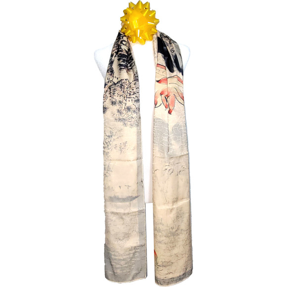 NWT Double-Sided Silk Scarf 27"x70" Long Rectangle Shawl Wrap 8695 - Picture 3 of 9